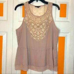 American Eagle Outfitters Tank Top with Embroidered Design